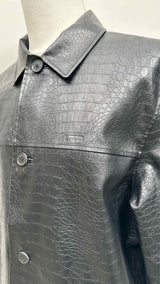 Supreme Croco Embossed Faux-leather Car Coat