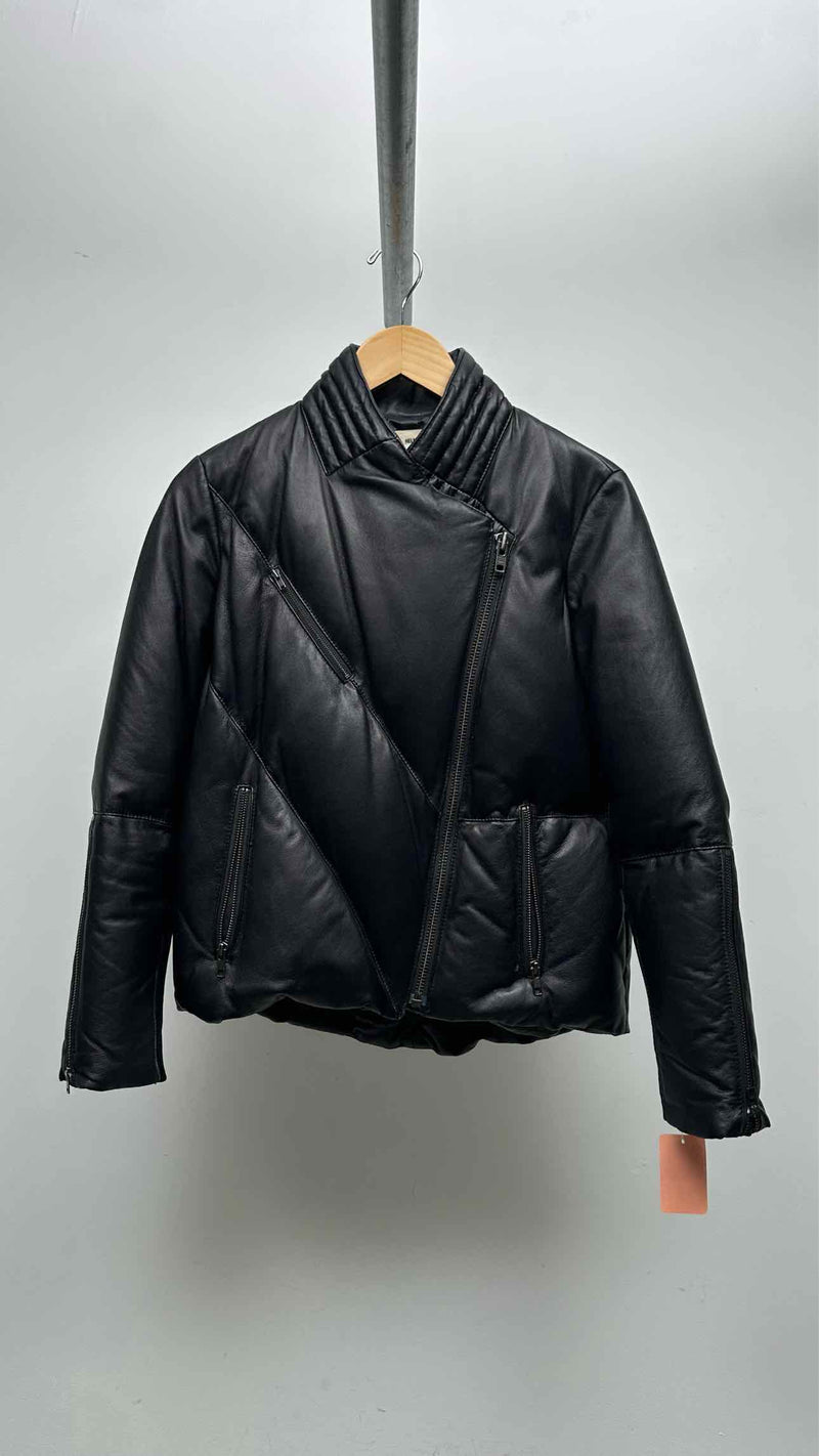 Helmut Lang Leather Down Jacket
