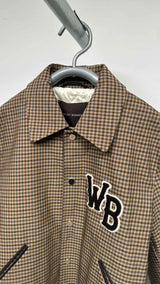 Wales Bonner Homecoming Check Varsity Bomber Jacket