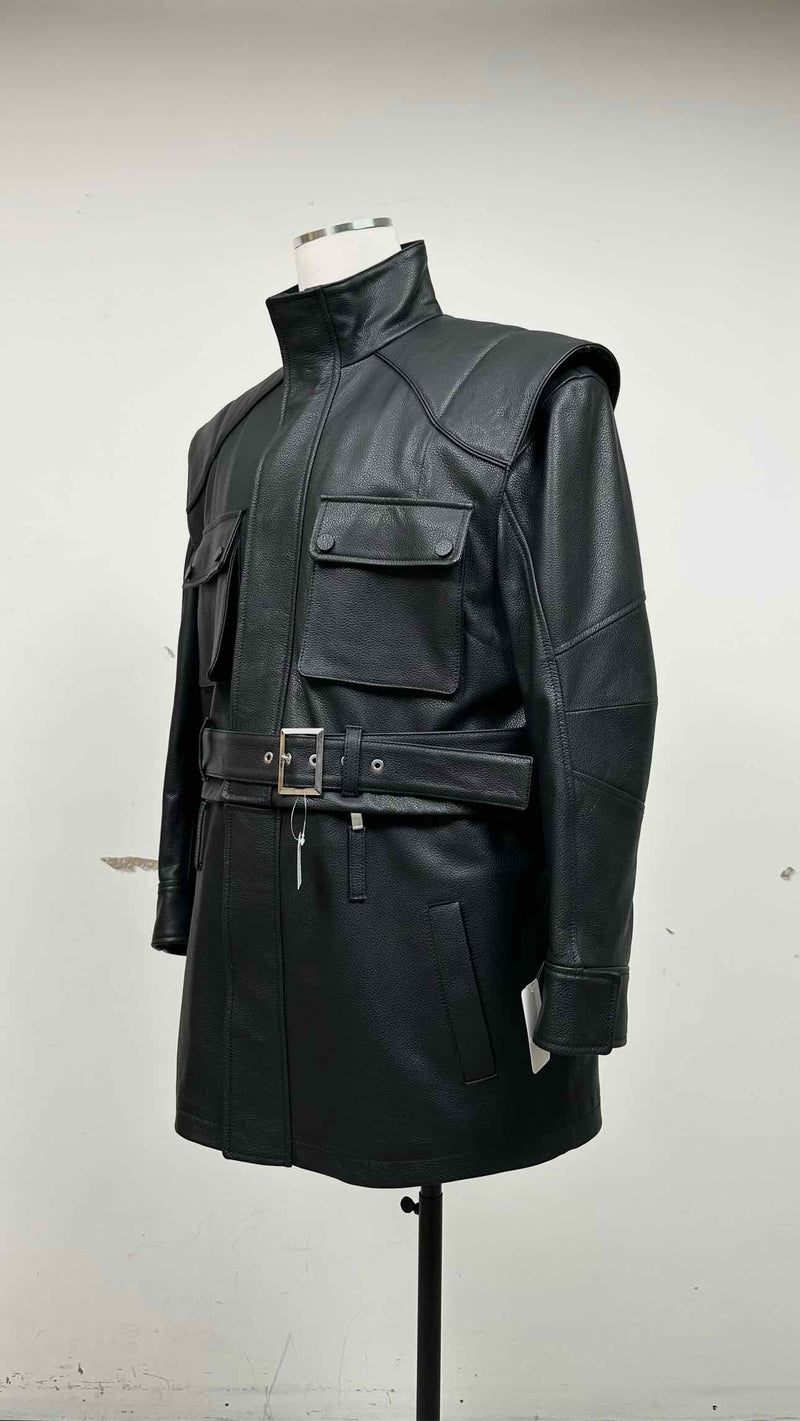 Off-White Oversized  Samurai Leather Coat