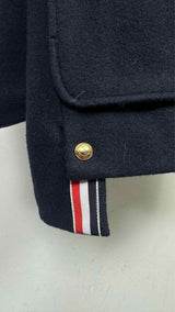 Thom Browne Shearling Zip-up Hooded Coat