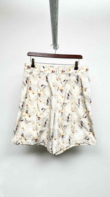 KUON Two-Tuck Printed Wide Trouser-Shorts