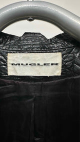 MUGLER Patent-embossed Leather Jacket