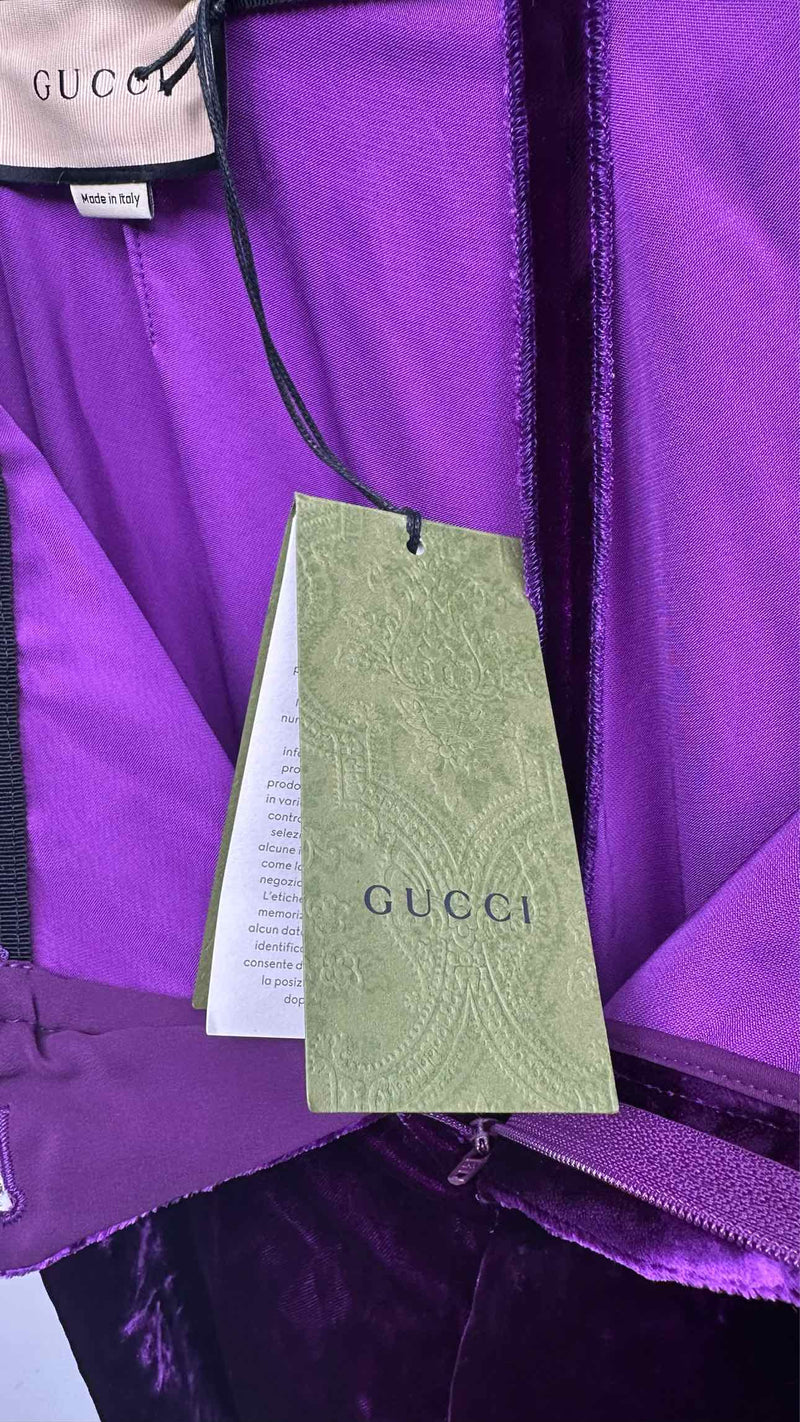 Gucci Side-gathered Velvet Pants