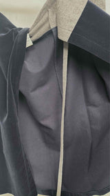 Comme Des Garcons Two-tone Velvet Wrap Skirt