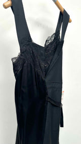 Junya Watanabe N/S Satin-lace Apron Docking Dress