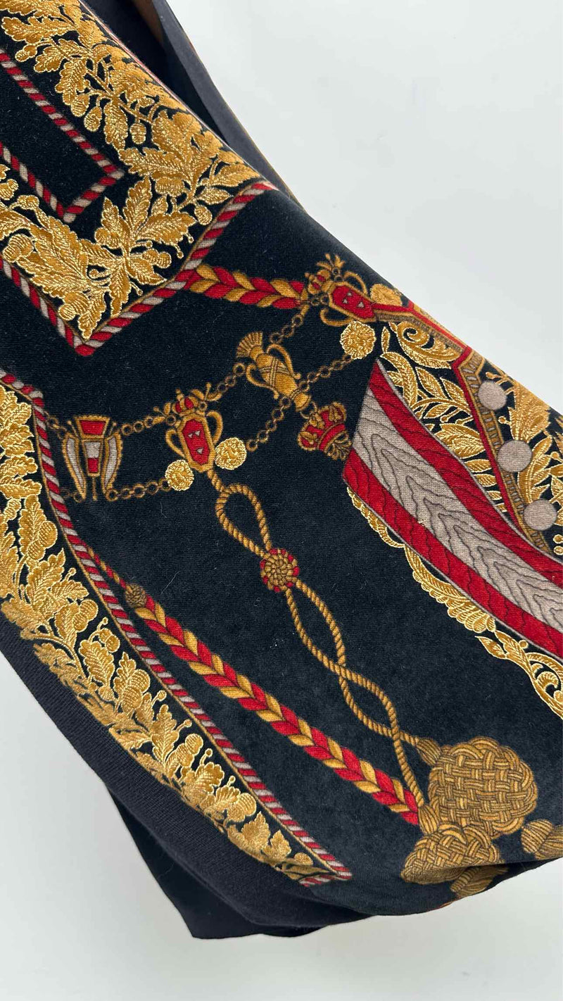 LOEWE Baroque-pattened Velvet-hybrid Cardigan