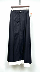 Peter Do Pleated Long Silk Skirt