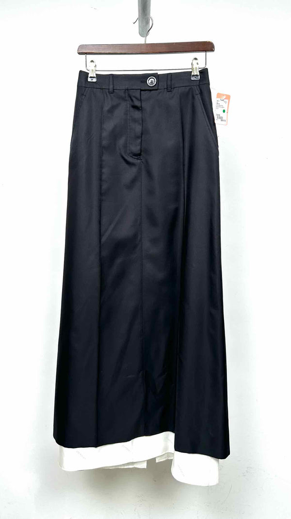 Peter Do Pleated Long Silk Skirt