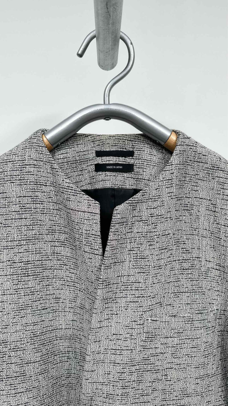 Issey Miyake Men Collarless Jacquard Jacket