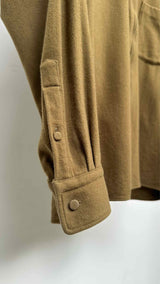 AURALEE Zip-up Wool Super-soft Flannel Shirt