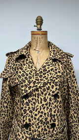 ADAM LIPPES Leopard Trench Coat