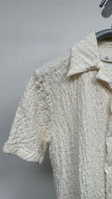 Ernest W. Baker S/S Check-embroidered Cropped Shirt