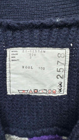 Sacai X Kaws Jacquard Knit Cardigan