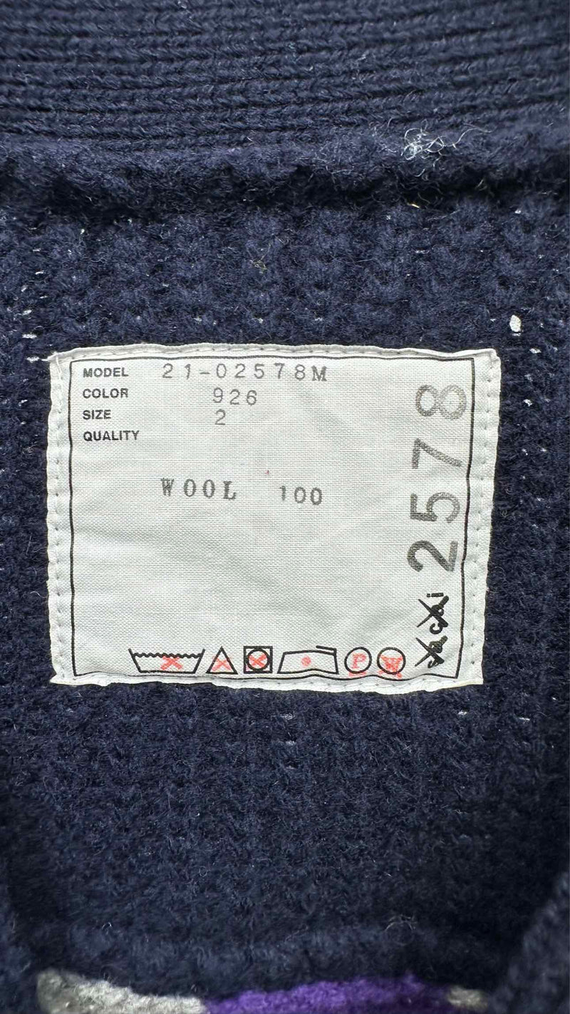 Sacai X Kaws Jacquard Knit Cardigan