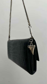 Givenchy Chain-strap Croco-embossed Wallet Pouch