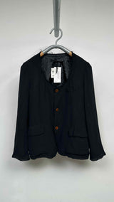 Comme Des Garcons Comme Des Garcons Raw-Hem Neckline Blazer Jacket