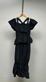 Simone Rocha Off-shoulder Maxi Shirt Dress