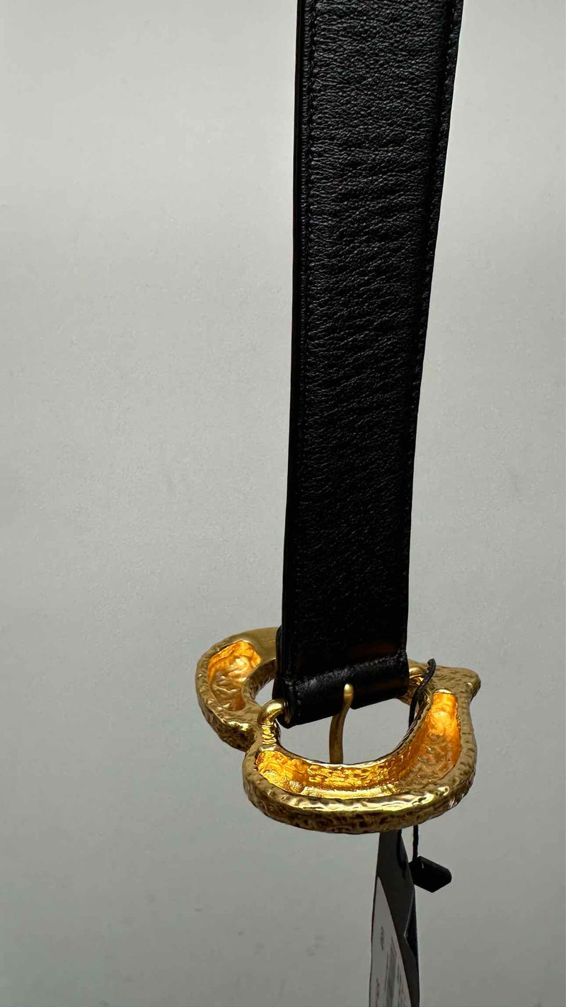 Saint Laurent Heart-buckle Leather Belt