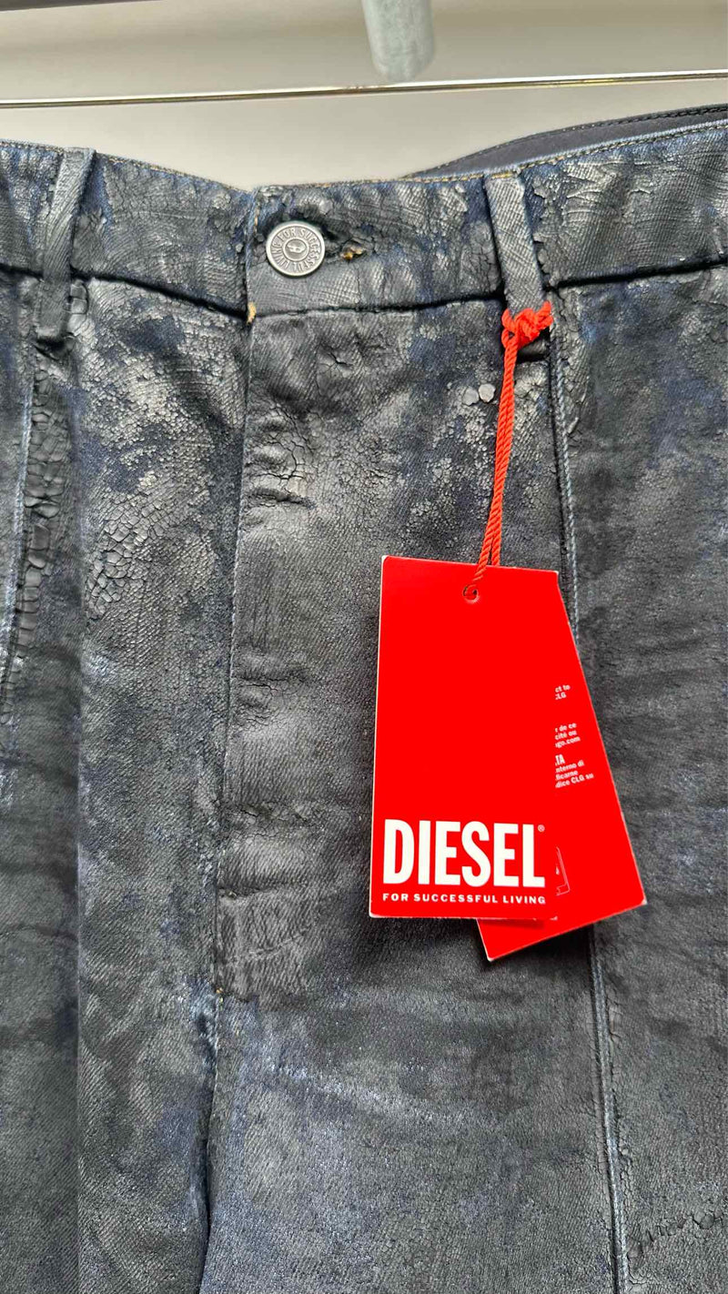 Diesel Waxed Wide Jeans