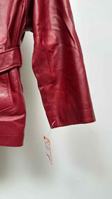 Frame Alexandra Leclerc Short Leather Trench Coat