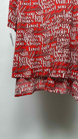 Balenciaga S/S Oversized Love Poem Satin Shirt