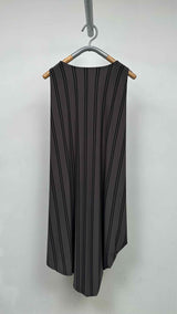 Issey Miyake N/S Stripe Asymmetrical Wide Dress