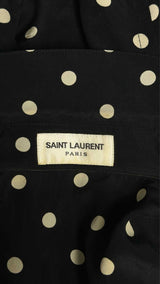 Saint Laurent S/S Polka-dot Silk Shirt Dress