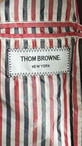 Men's Thom Browne Metal Button Leather Trench Coat