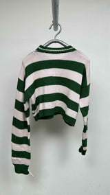 Raf Simons Cropped Border Disturb Sweater