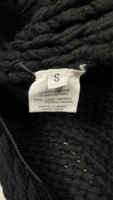 Alexander McQueen Twist-zip Heavy-knit High-neck Sweater