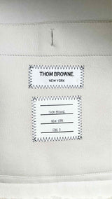 Thom Browne 4-bar Metal Button Shearling Leather Jacket