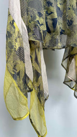 Diesel Sheer Floral Hybrid Silk Skirt