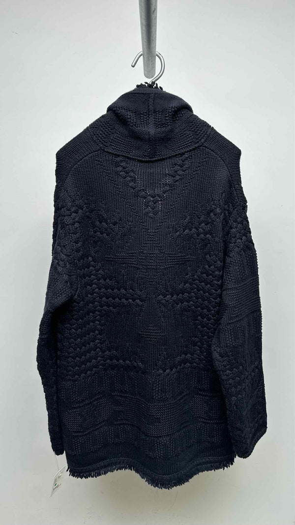 Alanui Shawl-neck Oversized Cable Cardigan