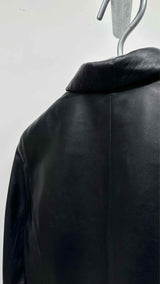Anne Fontaine Leather Blazer Jacket