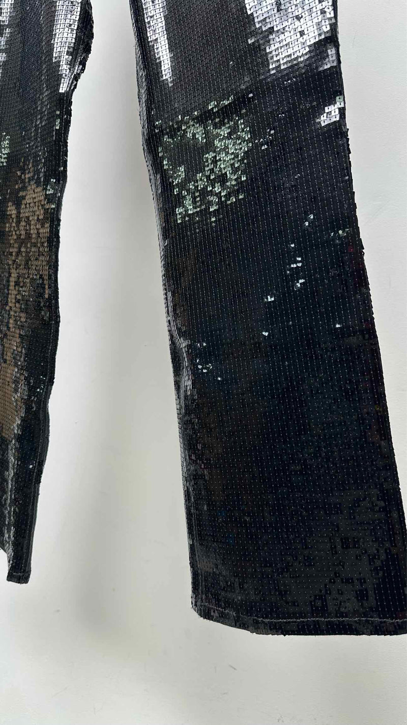 Saint Laurent Sequin Boot-cut Jeans