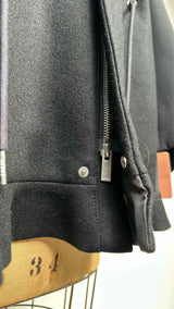 Sacai Oversized Short Wool Melton Jacket Dress