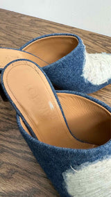 LOEWE Ripped Denim Mules