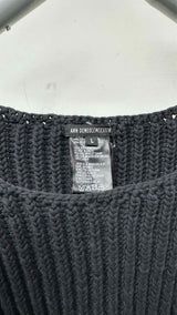 Ann Demeulemeester Destroy Hybrid Hand-knitted Sweater
