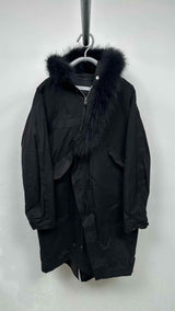 Post Archive Faction M66 Zip-up Fur Collar Coat