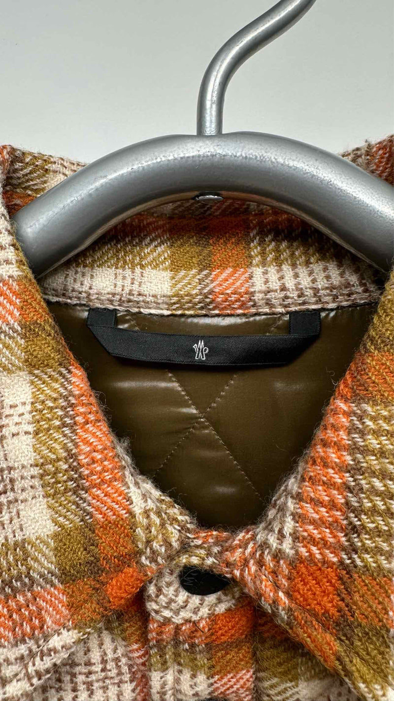 Moncler Down-lining Check Shirt Jacket