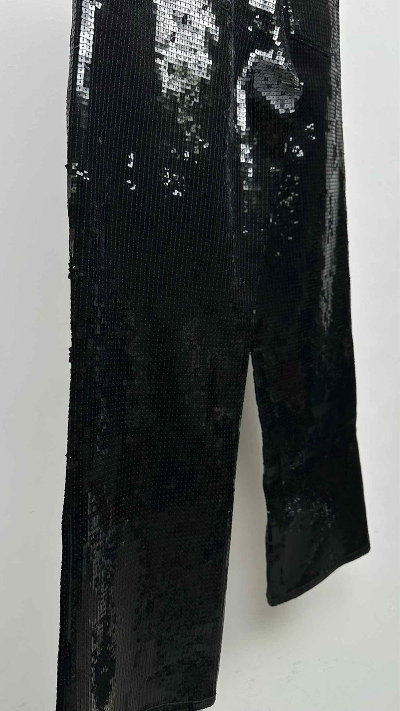 Saint Laurent Sequin Boot-cut Jeans