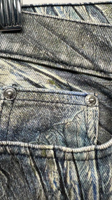 Fendi Feather-printed Flare Jeans