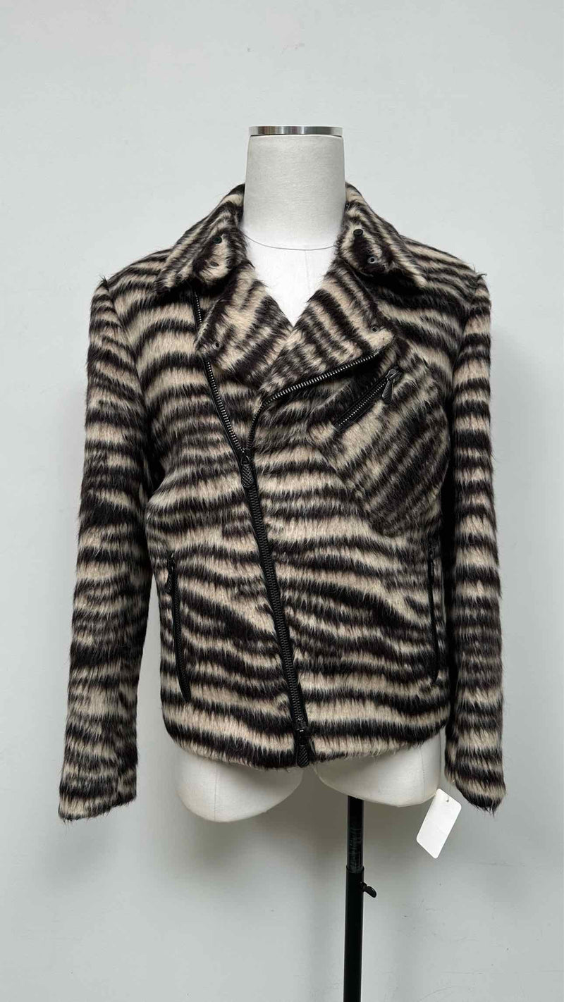 Bottega Veneta Lamb Fur Animal Biker Jacket