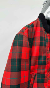 REGULATION Yohji Yamamoto Cropped Plaid Down Jacket
