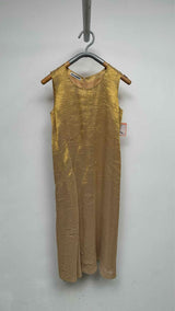 Jil Sander N/S Satin Metallic-Textured Dress