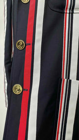Thom Browne Metal-button Striped Sack Jacket