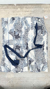 Tao Comme Des Garçons Drop-crotch Floral Pleated Wide Shorts