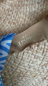 Valentino Scarf Straw Hat