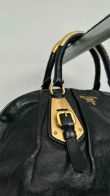 PRADA Calfskin Bauletto Bag
